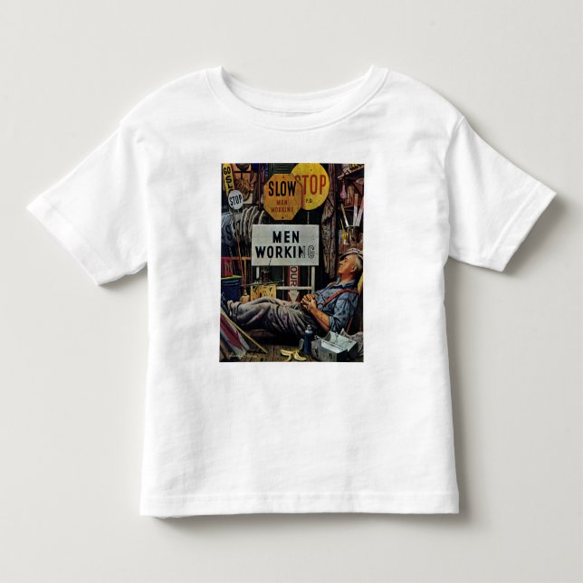 Men Working Toddler T-Shirt (Front)
