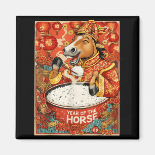 Men Zodiac Chinese Horse Rice Magnet