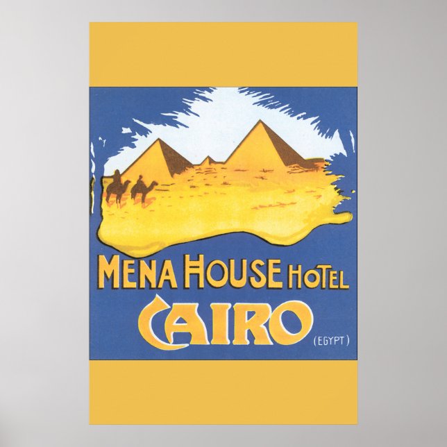 Mena House Hotel Cairo Vintage Travel Poster (Front)