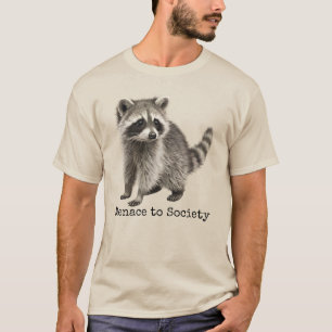 Menace To Society, Funny Feral Raccoon Meme T-Shirt