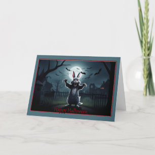 Menacing Bunny Halloween Card