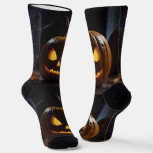 Menacing Halloween Pumpkin, Socks
