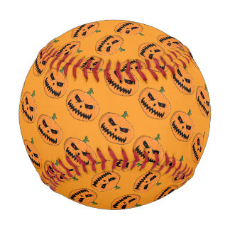 Menacing Jack O'Lantern Halloween Baseball