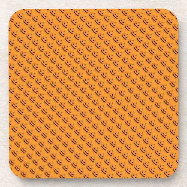 Menacing Jack O'Lantern Halloween Coaster (Front)