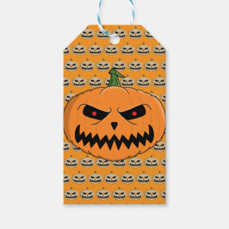 Menacing Jack O'Lantern Halloween Gift Tags