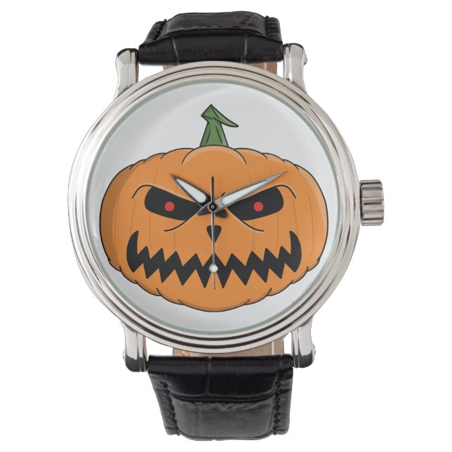 Menacing Jack O'Lantern Halloween Watch (Front)