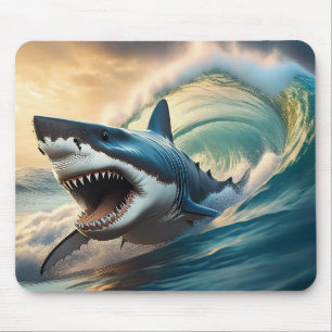 Menacing Shark Mouse Mat
