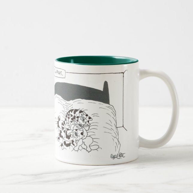 Menage' a paws Two-Tone coffee mug (Right)