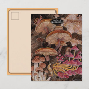 Menagerie of Mushrooms Holiday Postcard