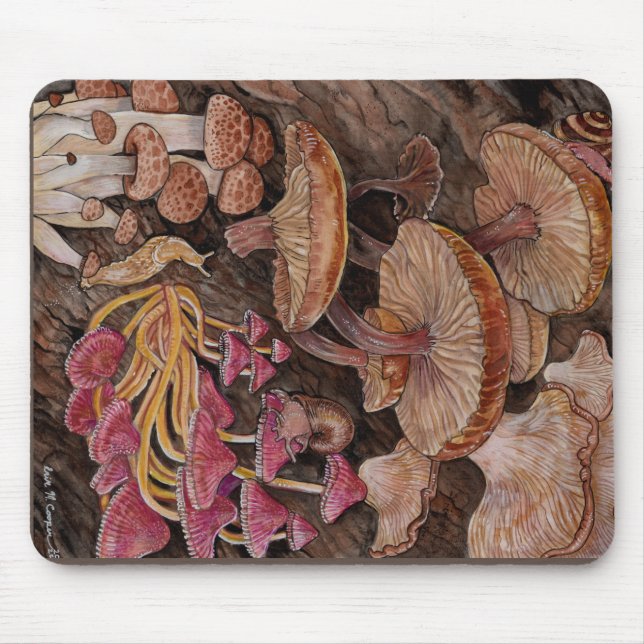 Menagerie of Mushrooms  Mouse Mat (Front)