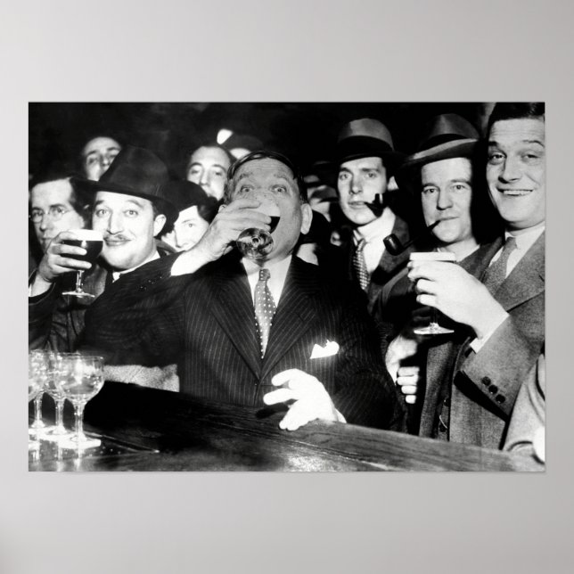 MENCKEN KNOCKS ONE BACK at END of PROHIBITION 1933 Poster (Front)