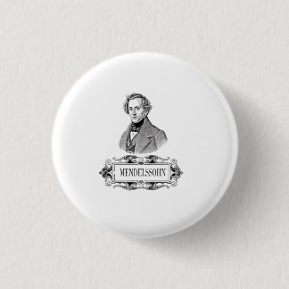MENDELSSOHN PORTRAIT 3 CM ROUND BADGE