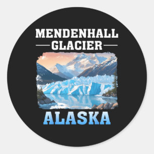 Mendenhall Glacier Alaska Outdoor Hiking Camping Classic Round Sticker