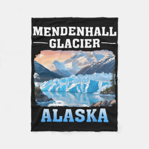 Mendenhall Glacier Alaska Outdoor Hiking Camping Fleece Blanket