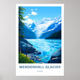 Mendenhall Glacier Alaska Travel Print