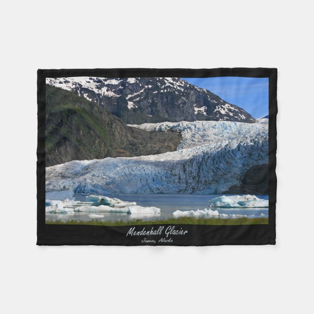Mendenhall Glacier / Juneau Alaska Fleece Blanket (Front (Horizontal))