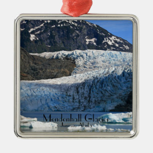 Mendenhall Glacier / Juneau Alaska Template Metal Tree Decoration