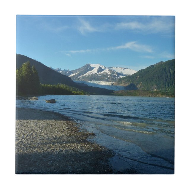 Mendenhall Lake in Juneau Alaska Landscape Tile (Front)