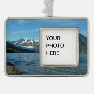 Mendenhall Lake in Juneau Alaska Silver Plated Framed Ornament