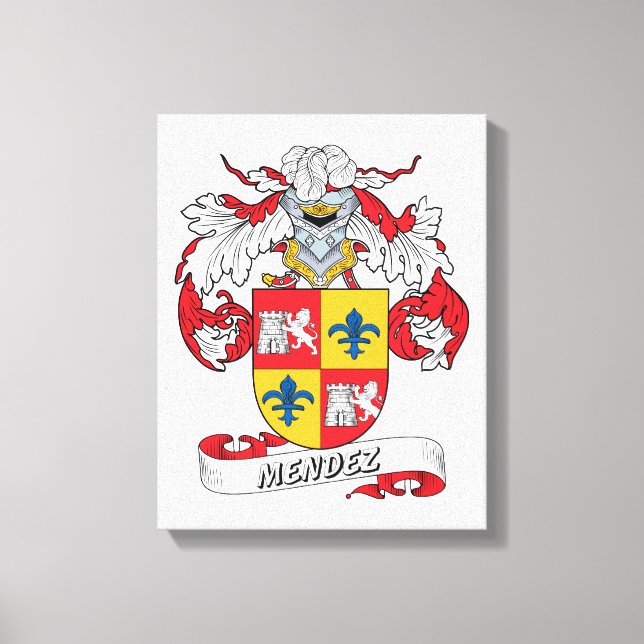Mendez Family Crest Canvas Print (Front)