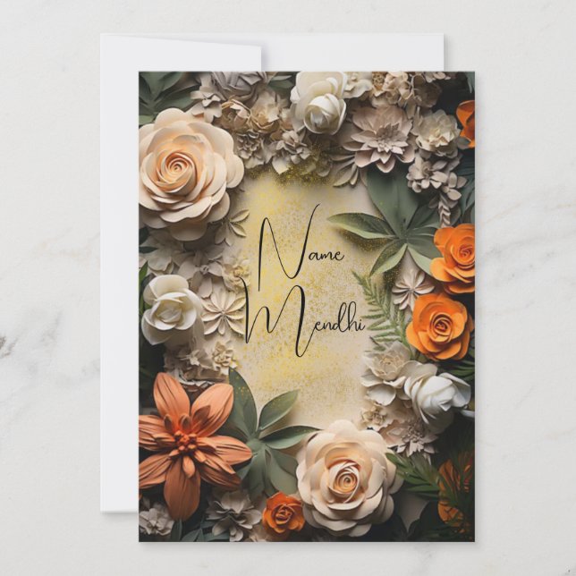 Mendhi invitation  (Front)