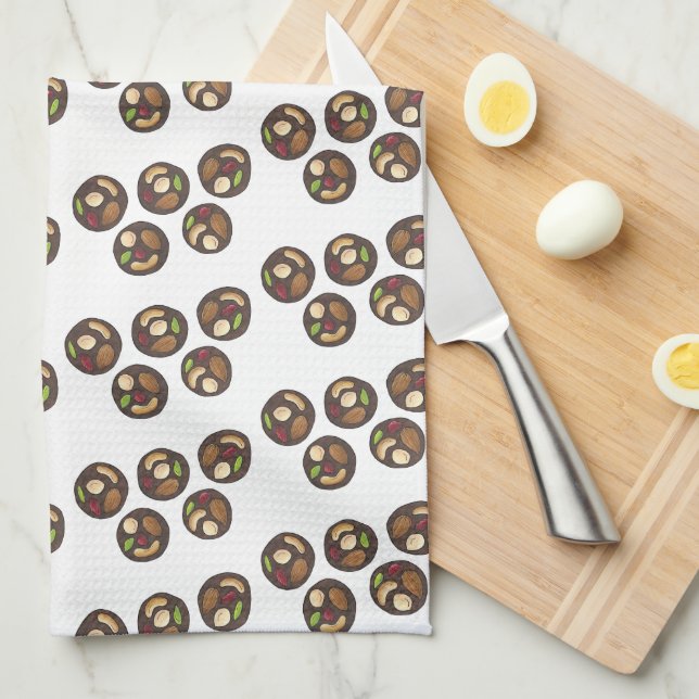 Mendiants French Chocolates Chocolatier Chocoholic Tea Towel (Quarter Fold)