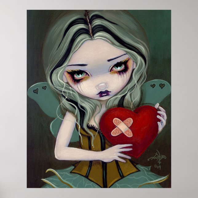 Mending a Broken Heart gothic fairy Art Print (Front)