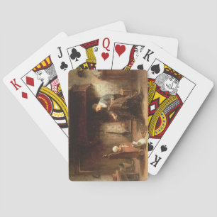 Mending the Nets (oil on panel) Playing Cards