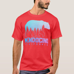 Mendocino California Bear Grizzly Pride Outdoor Vi T-Shirt