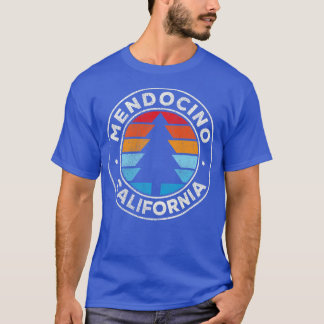 Mendocino California CA Vintage  Retro 70s Long Sl T-Shirt