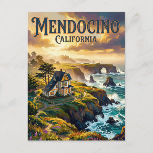 Mendocino California Postcard