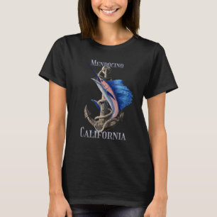 Mendocino California Swordfish Marlin Ocean Fishin T-Shirt