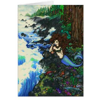 "Mendocino Mermaid" Fairy Fantasy Coast Card