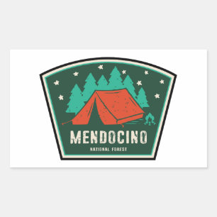 Mendocino National Forest Camping Rectangular Sticker