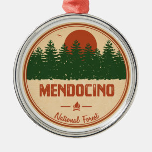 Mendocino National Forest Metal Tree Decoration