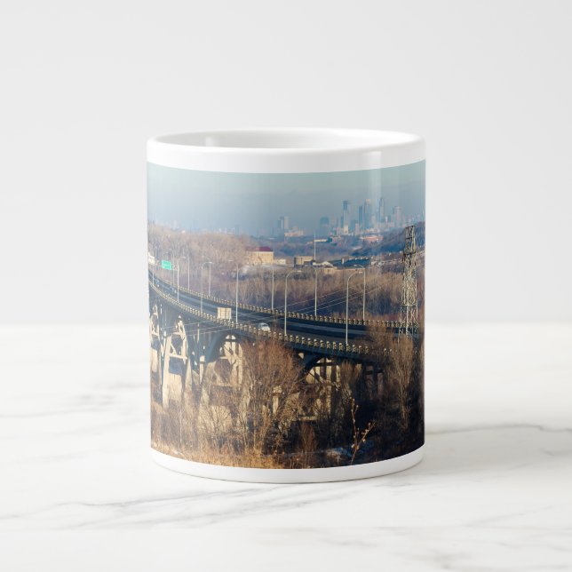 mendota bridge spanning minnesota river valley  large coffee mug (Front)
