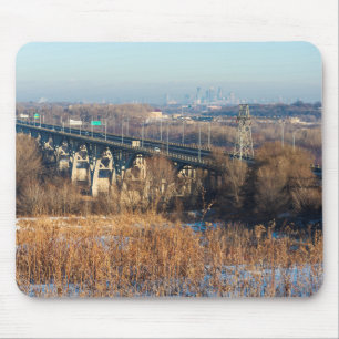 mendota bridge spanning minnesota river valley mouse mat