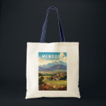 Mendoza Argentina Travel Art Vintage Tote Bag<br><div class="desc">Mendoza retro vector travel design. Mendoza is a city in Argentina’s Cuyo region and the heart of Argentina's wine country,  famed for Malbecs and other red wines.</div>