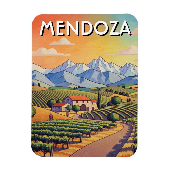Mendoza Argentina Travel Magnet (Vertical)