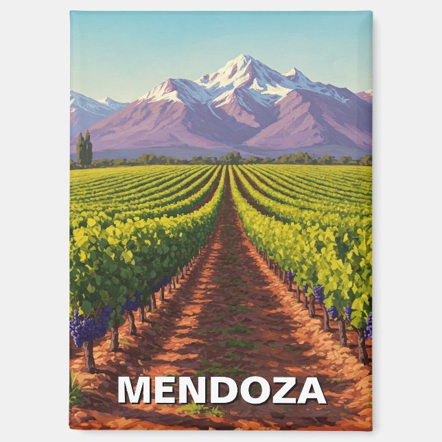 Mendoza Argentina Travel Magnet (Front)