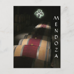 mendoza barrels argentina postcard