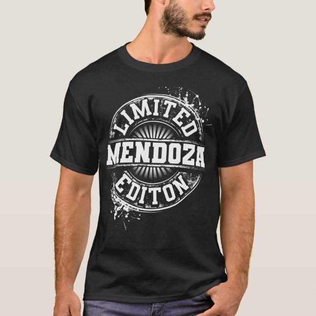 MENDOZA Funny Surname Family Tree Birthday Reunion T-Shirt (Front)