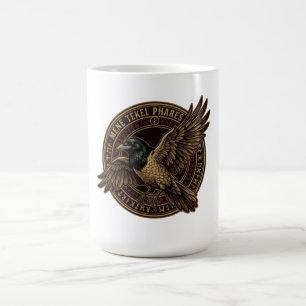 Mene Tekel Phares Vintage Raven Circle Coffee Mug