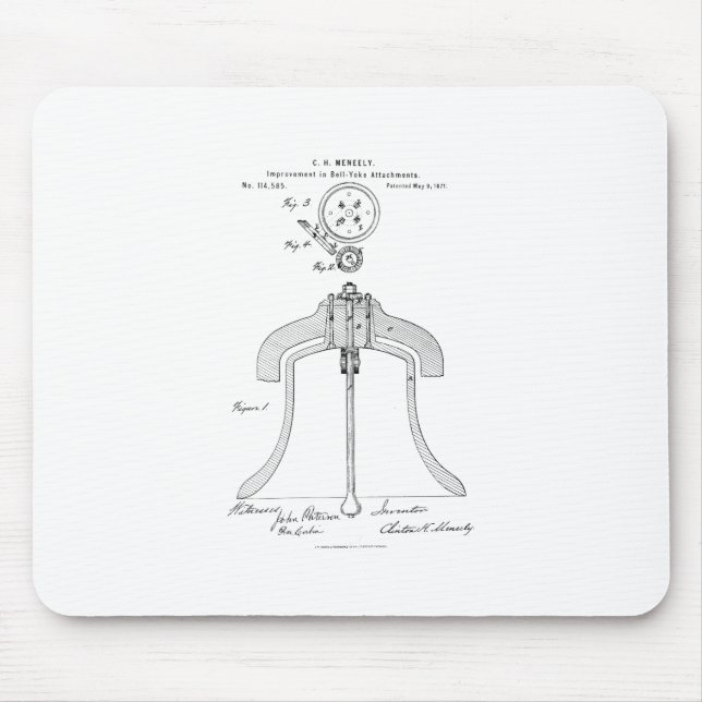 Meneely Bell Company - Yoke Patent Mouse Mat (Front)