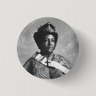Menen Asfaw Queen Africa Empress Selassie I Roots 3 Cm Round Badge