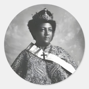 Menen Asfaw Queen Africa Empress Selassie I Roots Classic Round Sticker