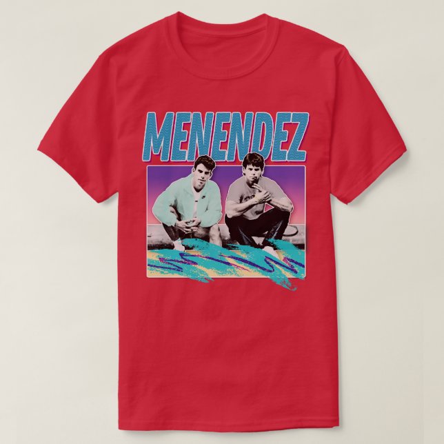 Menendez Brothers 90s True Crime Aesthetic T-Shirt (Design Front)