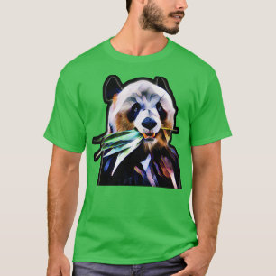 Meng Xiang cute big panda bear eats bamboo Berlin T-Shirt