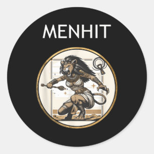 Menhit Nubian War Goddess Ancient Mythology Classic Round Sticker