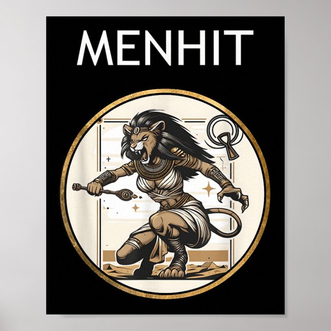 Menhit Nubian War Goddess Ancient Mythology  Poster (Front)